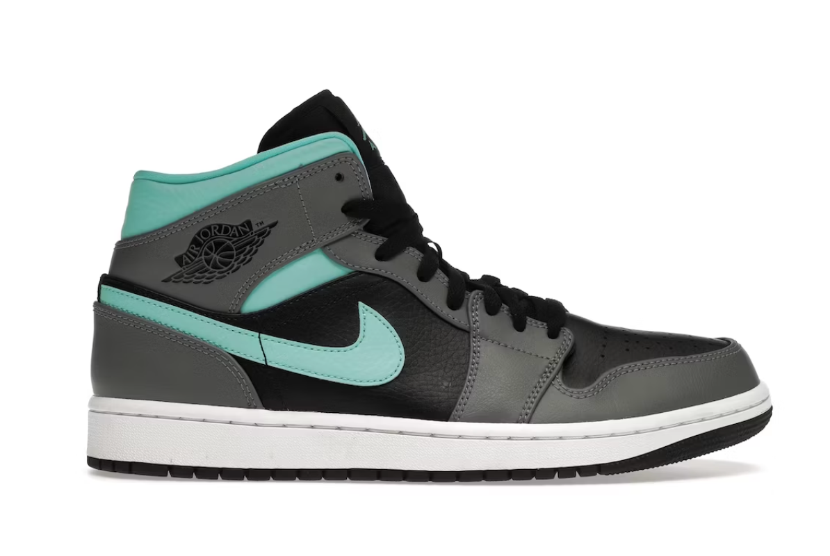 Jordan 1 Mid Grey Aqua