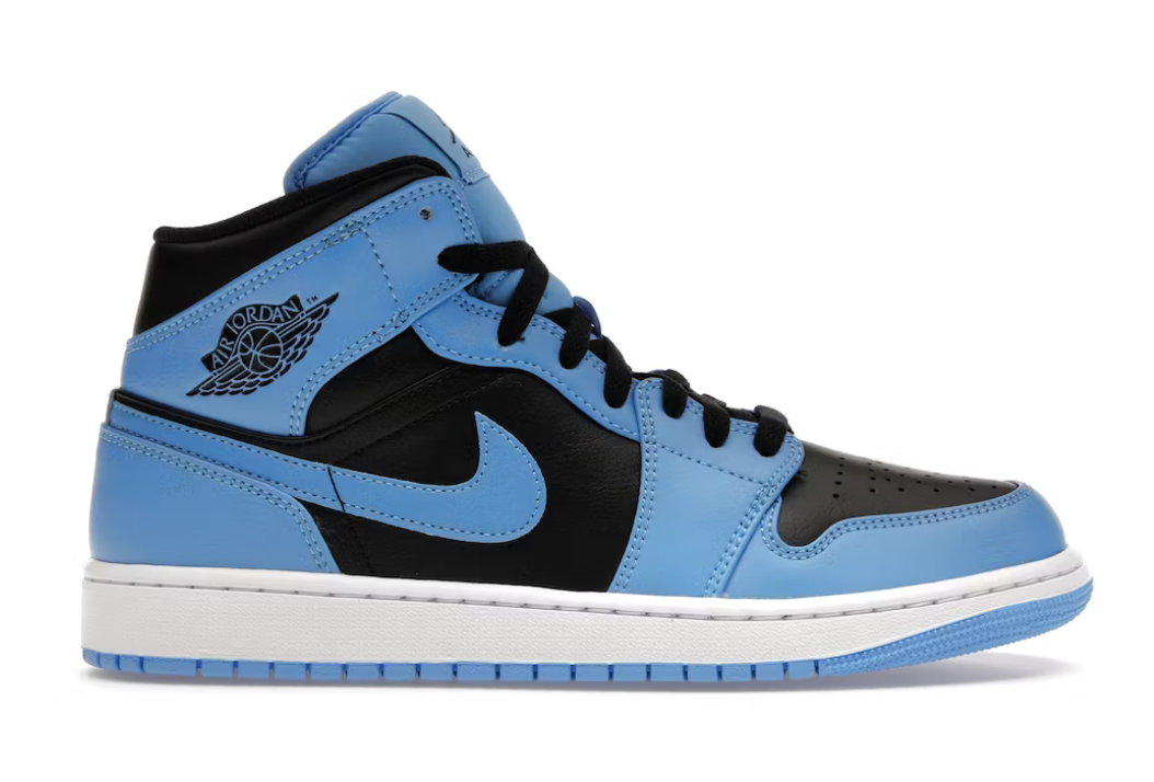 Jordan 1 Mid University Blue Black