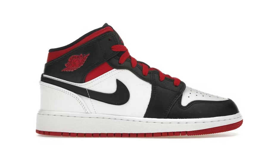 Jordan 1 Mid Gym Red Black Toe