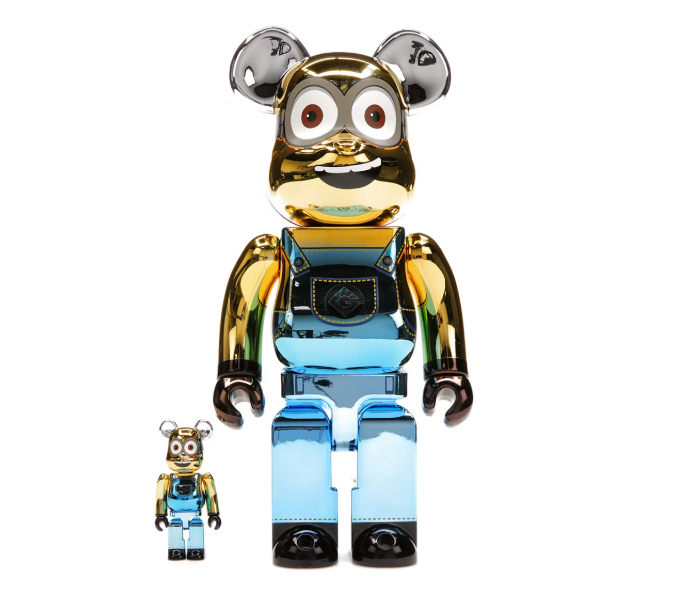 Bearbrick DAVE 100% & 400% Set CHROME Ver.