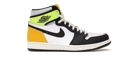 Jordan 1 Retro High White Black Volt University Gold